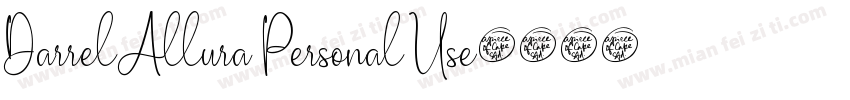 Darrel Allura Personal Use字体转换
